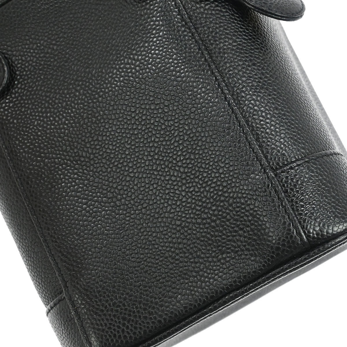 Chanel Black Caviar Skin Timeless Vanity Handbag