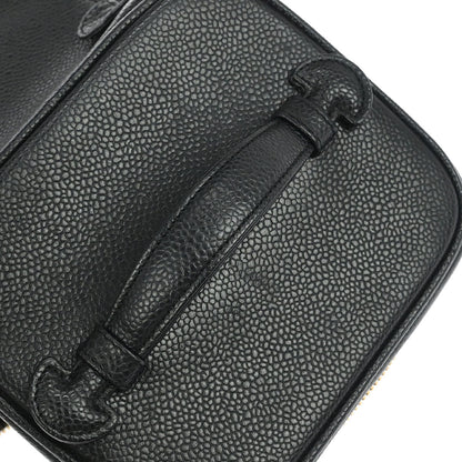 Chanel Black Caviar Skin Timeless Vanity Handbag