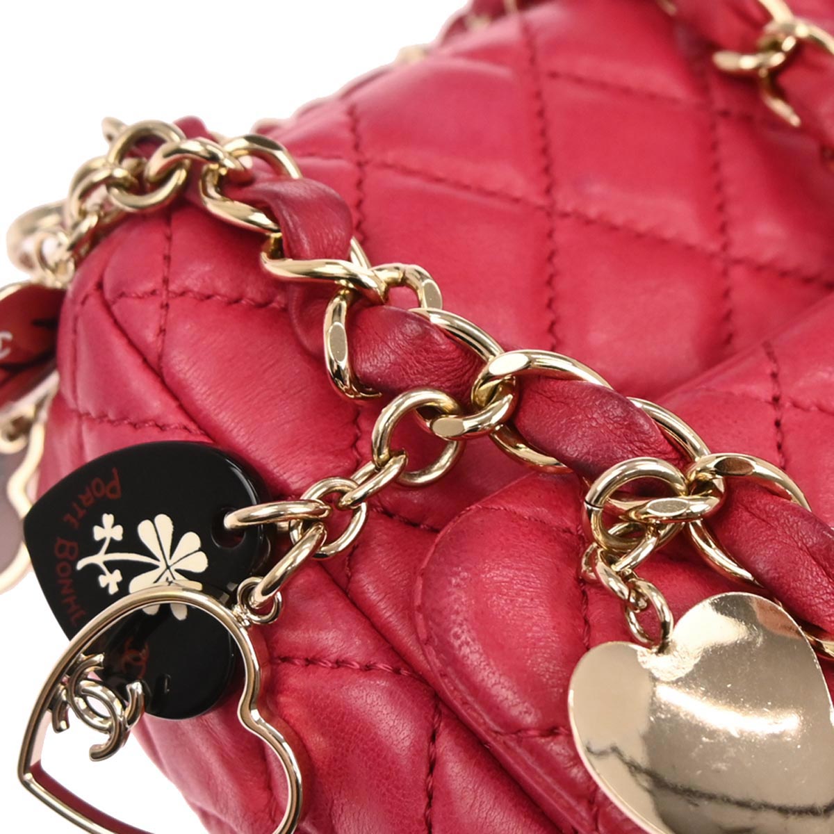 Chanel 2009-2010 Pink Lambskin Valentine East West Shoulder Bag