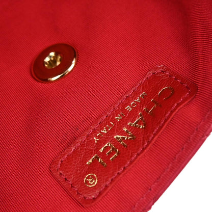 Chanel 2009-2010 Pink Lambskin Valentine East West Shoulder Bag