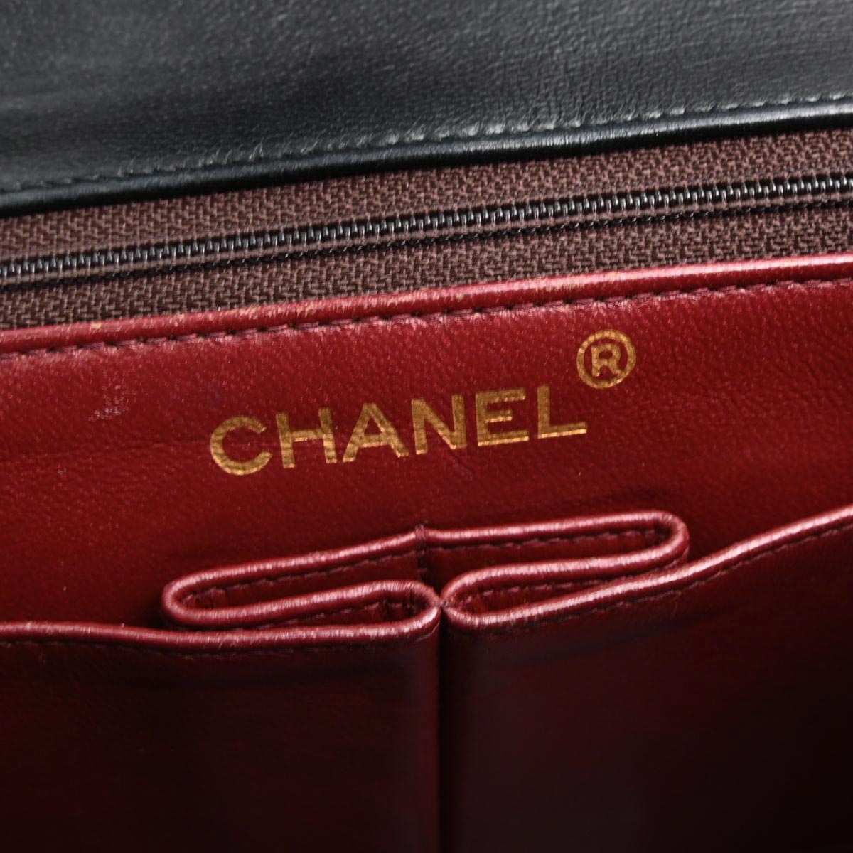 Chanel 1989-1991 Black Lambskin Classic Square Flap Shoulder Bag