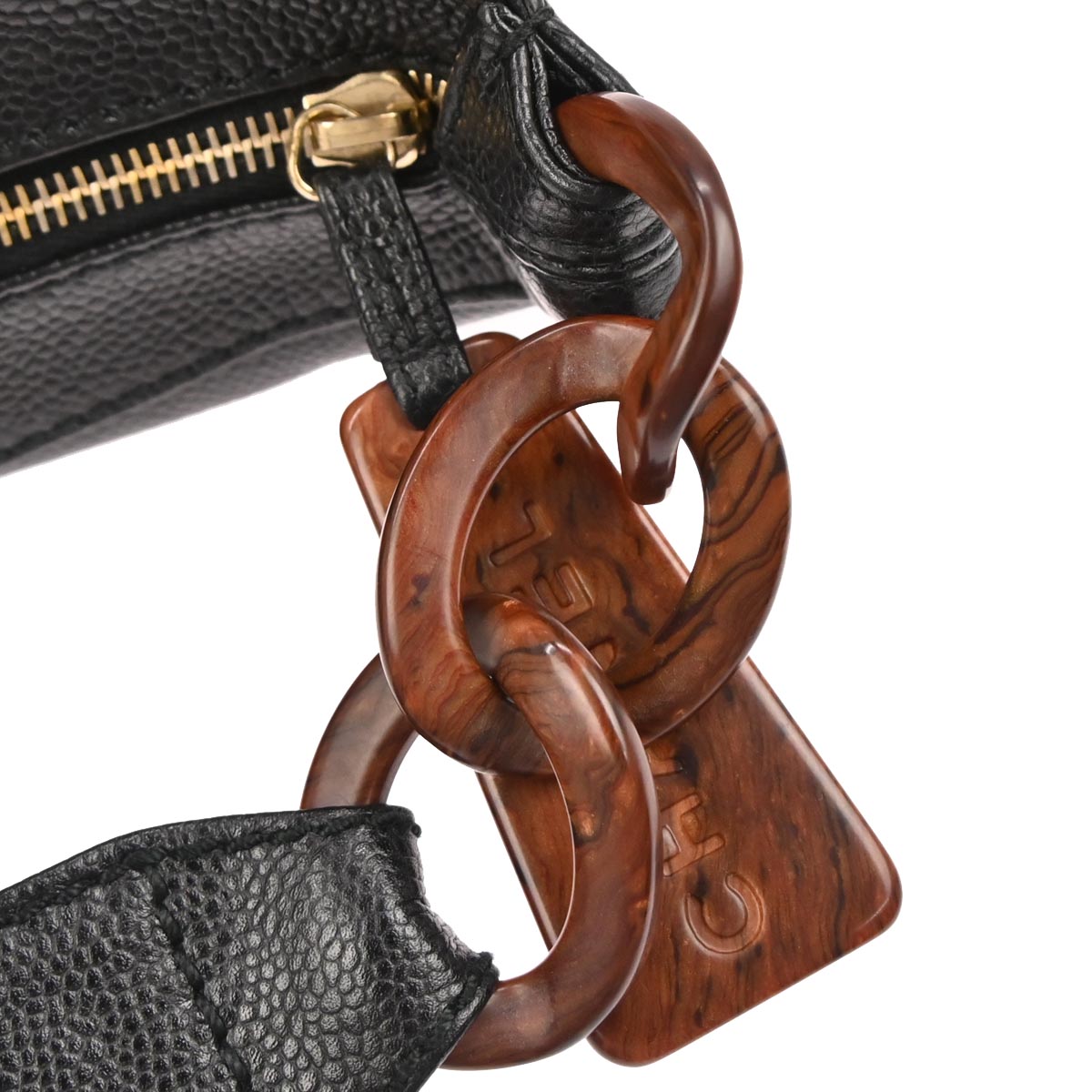 Chanel Black Caviar Skin Hobo Bag