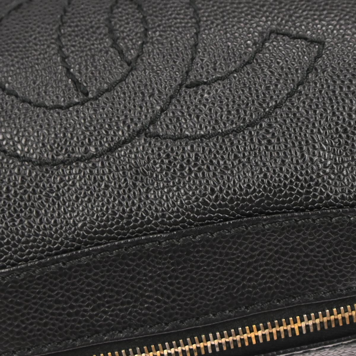 Chanel Black Caviar Skin Hobo Bag