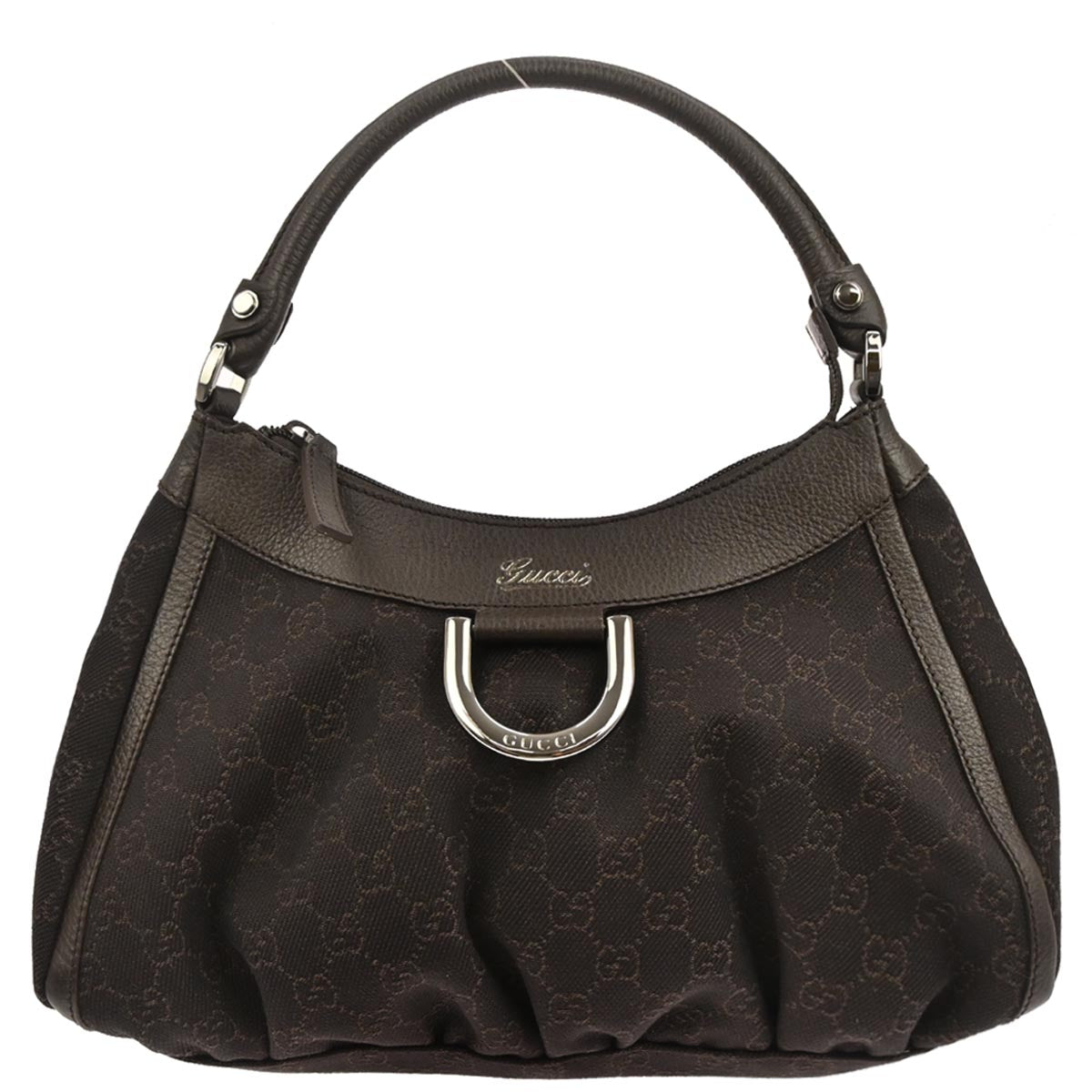 Gucci Brown Canvas GG Abbey D Ring Handbag