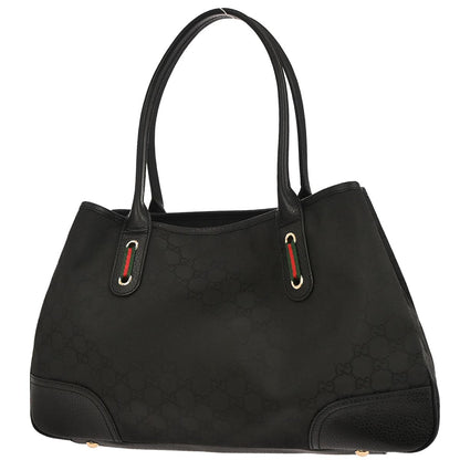 Gucci Black Canvas GG Tote Handbag