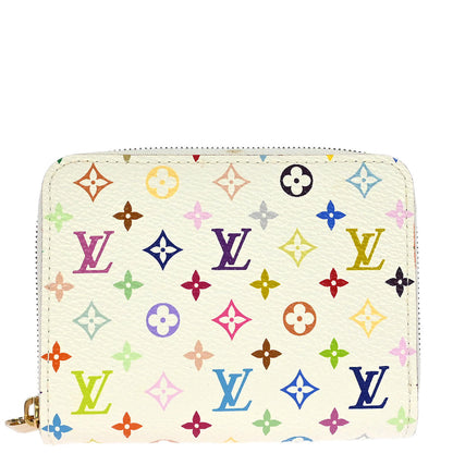 Louis Vuitton White Multicolor Zippy Wallet M66548