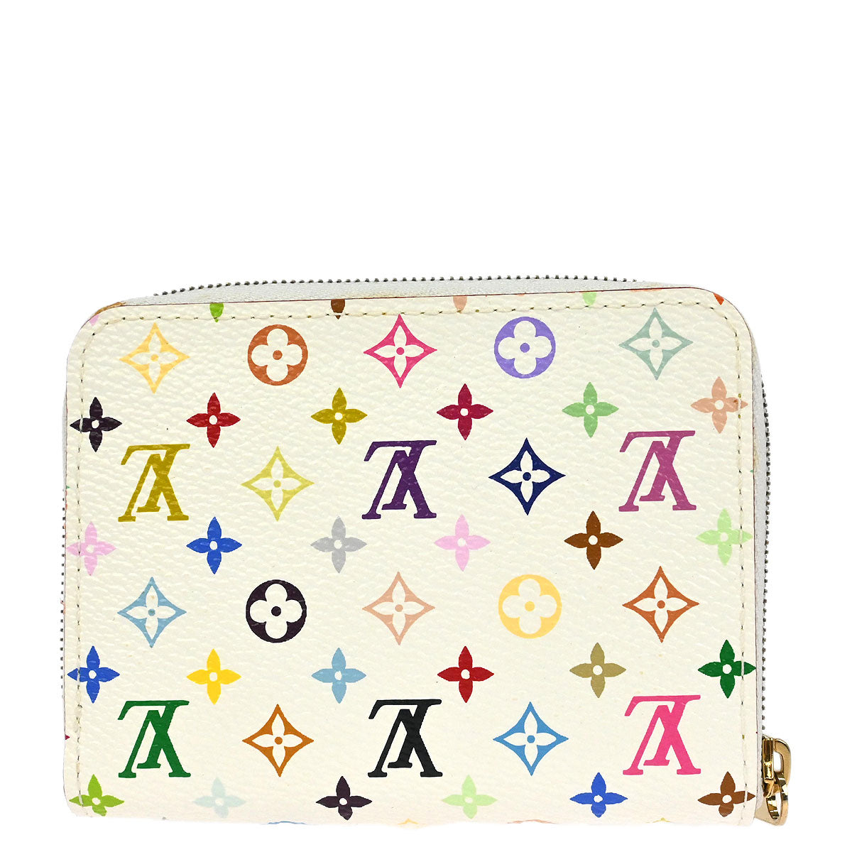 Louis Vuitton White Multicolor Zippy Wallet M66548