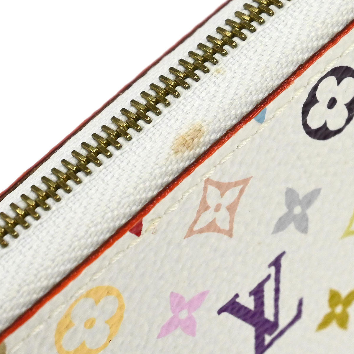 Louis Vuitton White Multicolor Zippy Wallet M66548