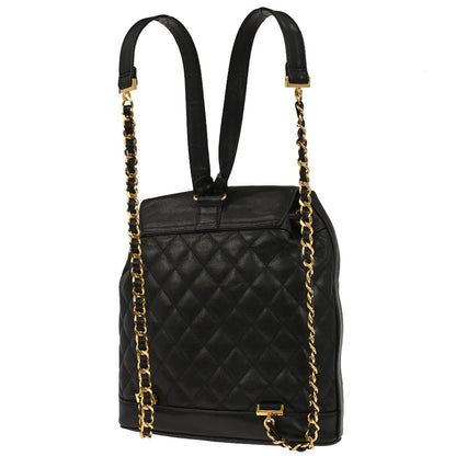 Chanel Black Caviar Skin Backpack