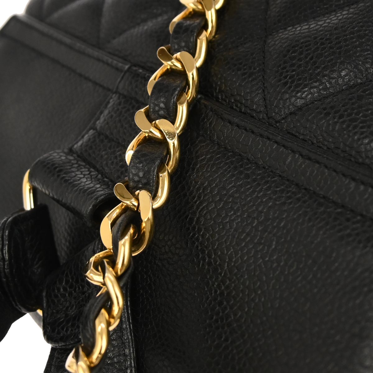 Chanel Black Caviar Skin Backpack