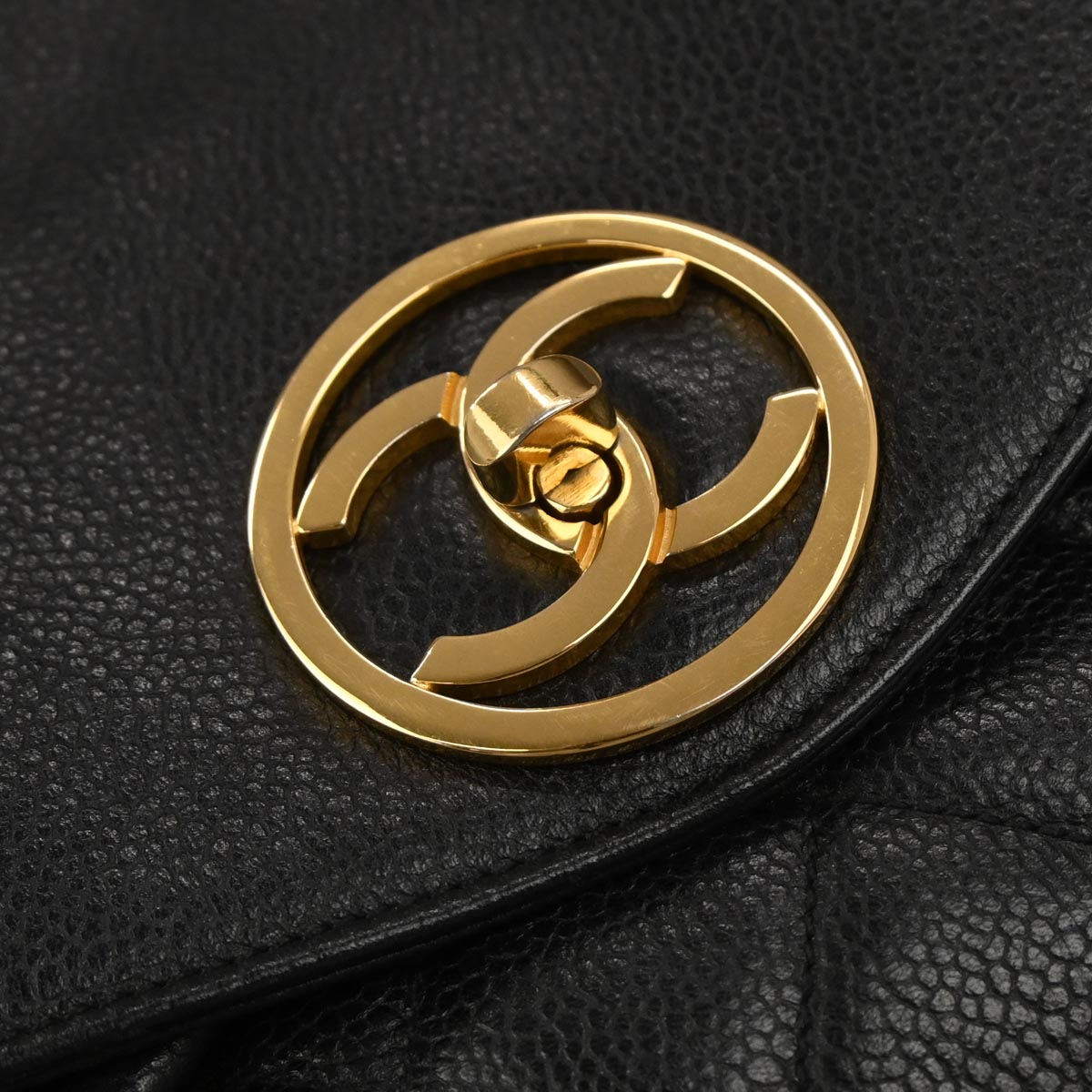 Chanel Black Caviar Skin Backpack