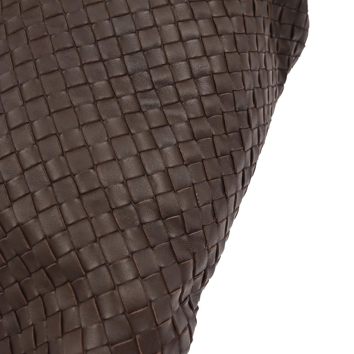 Bottega Veneta Brown Lambskin Intrecciato Handbag