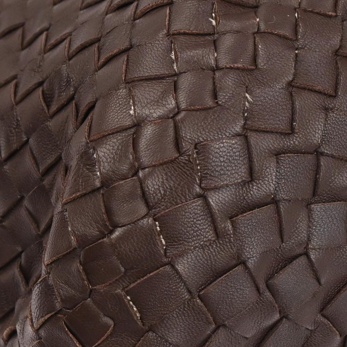 Bottega Veneta Brown Lambskin Intrecciato Handbag