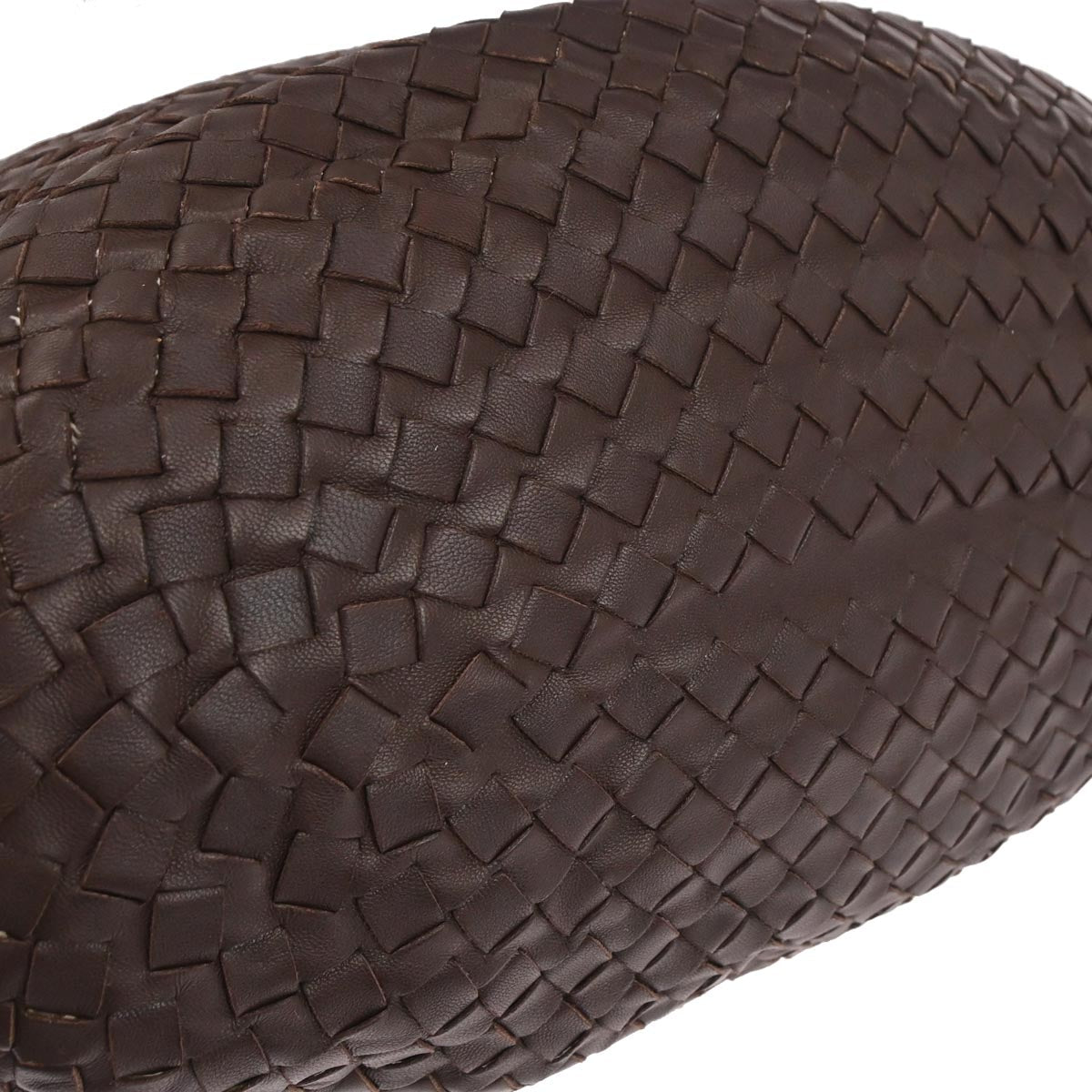 Bottega Veneta Brown Lambskin Intrecciato Handbag