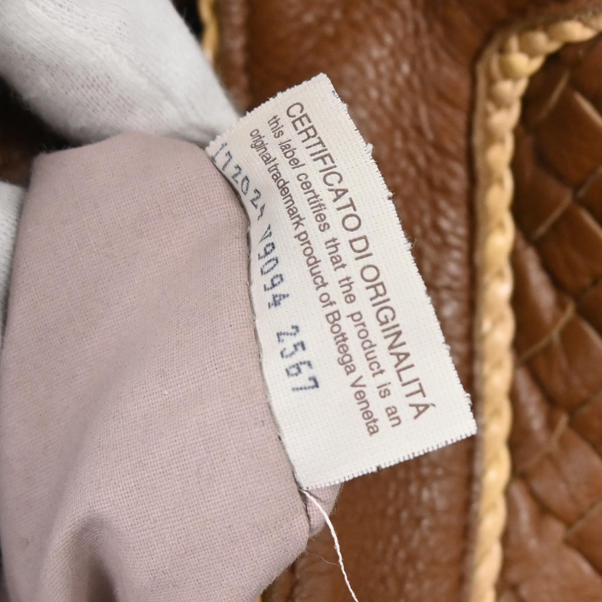 Bottega Veneta Brown Calfskin Intrecciato Handbag