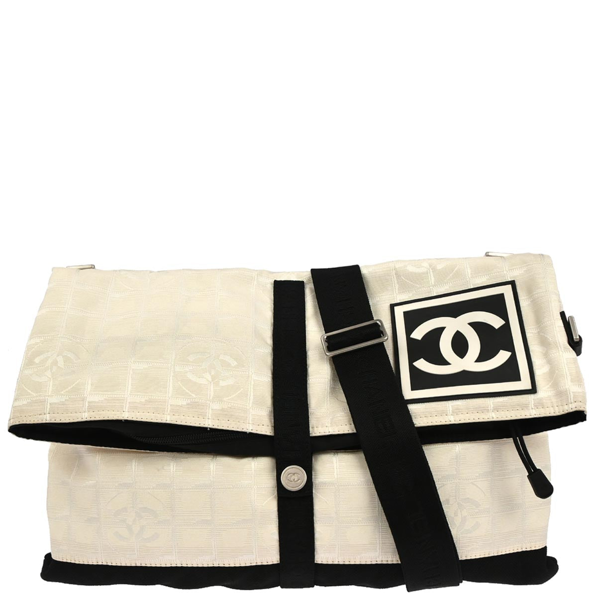 Chanel White Nylon New Travel Sport Line Shoulder Bag