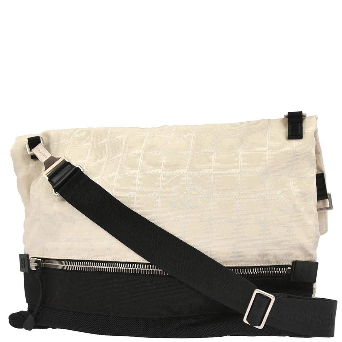 Chanel White Nylon New Travel Sport Line Shoulder Bag