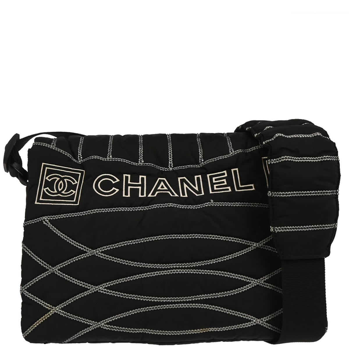 Chanel Black Nylon Sport Line Shoulder Bag