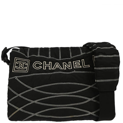 Chanel Black Nylon Sport Line Shoulder Bag