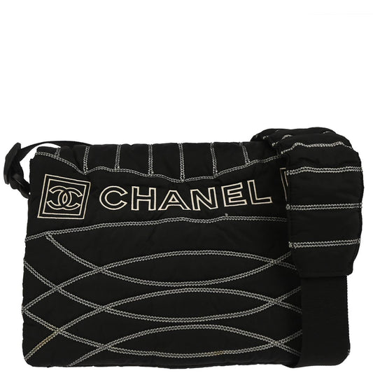 Chanel Black Nylon Sport Line Shoulder Bag
