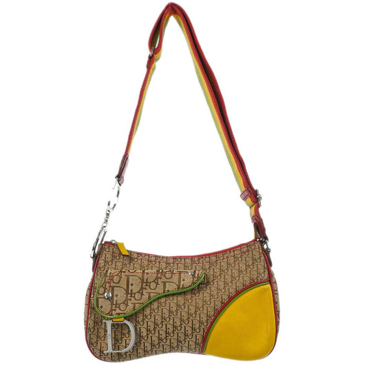 Christian Dior Rasta-Color Trotter Saddle Shoulder Bag