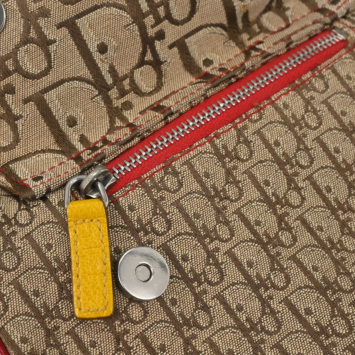 Christian Dior Rasta-Color Trotter Saddle Shoulder Bag