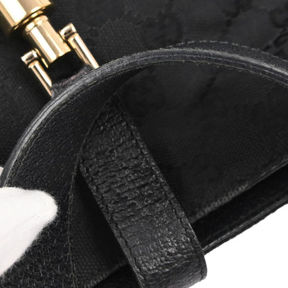 Gucci Black Canvas GG Hobo Handbag
