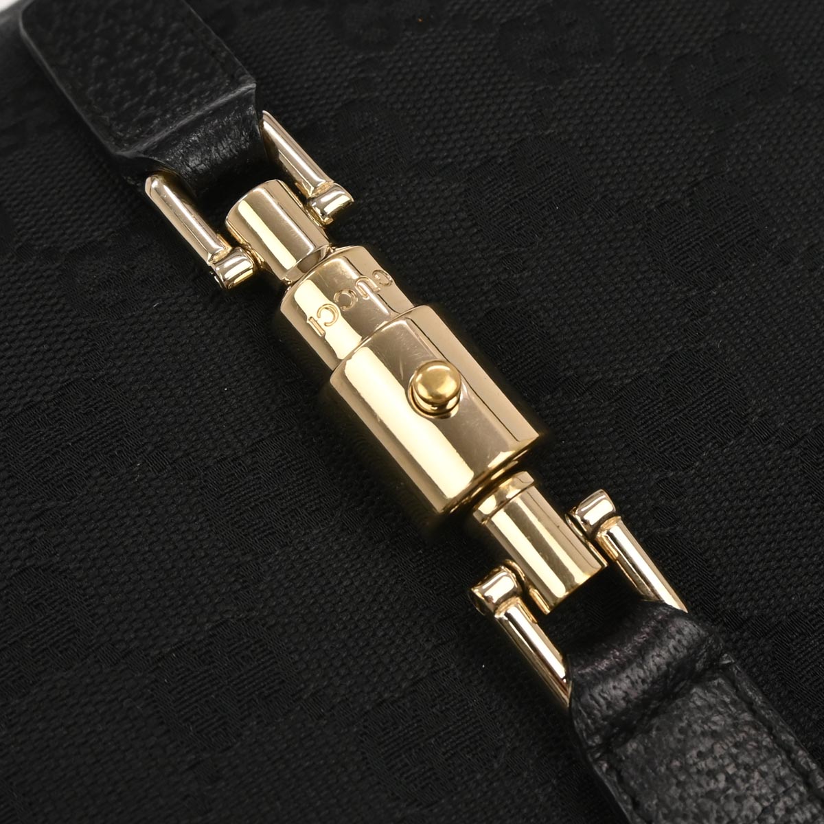 Gucci Black Canvas GG Hobo Handbag