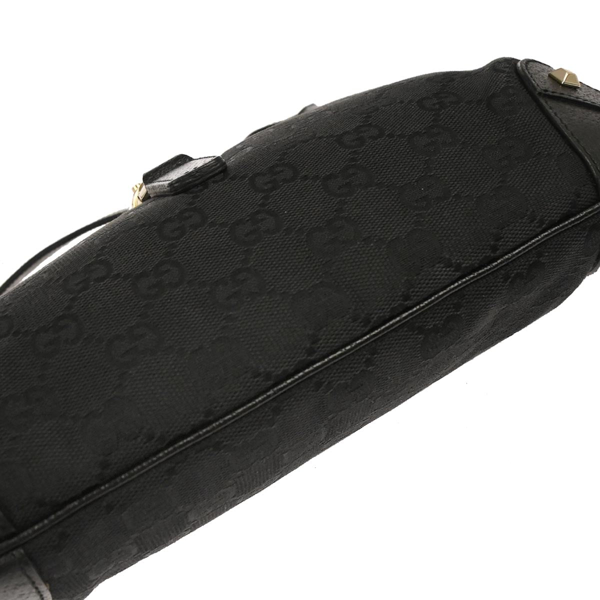 Gucci Black Canvas GG Hobo Handbag