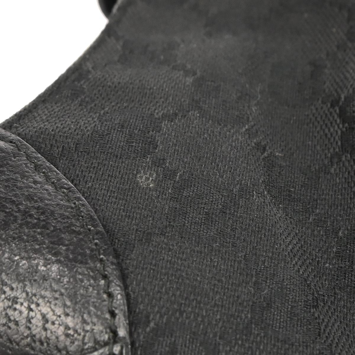 Gucci Black Canvas GG Hobo Handbag