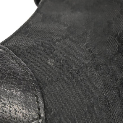 Gucci Black Canvas GG Hobo Handbag