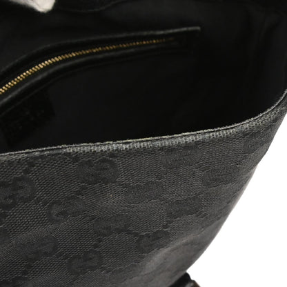 Gucci Black Canvas GG Hobo Handbag