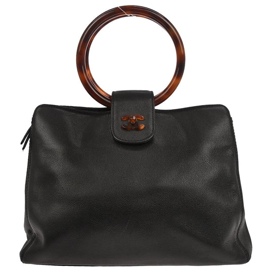 Chanel 1997-1999 Black Caviar Skin Handbag