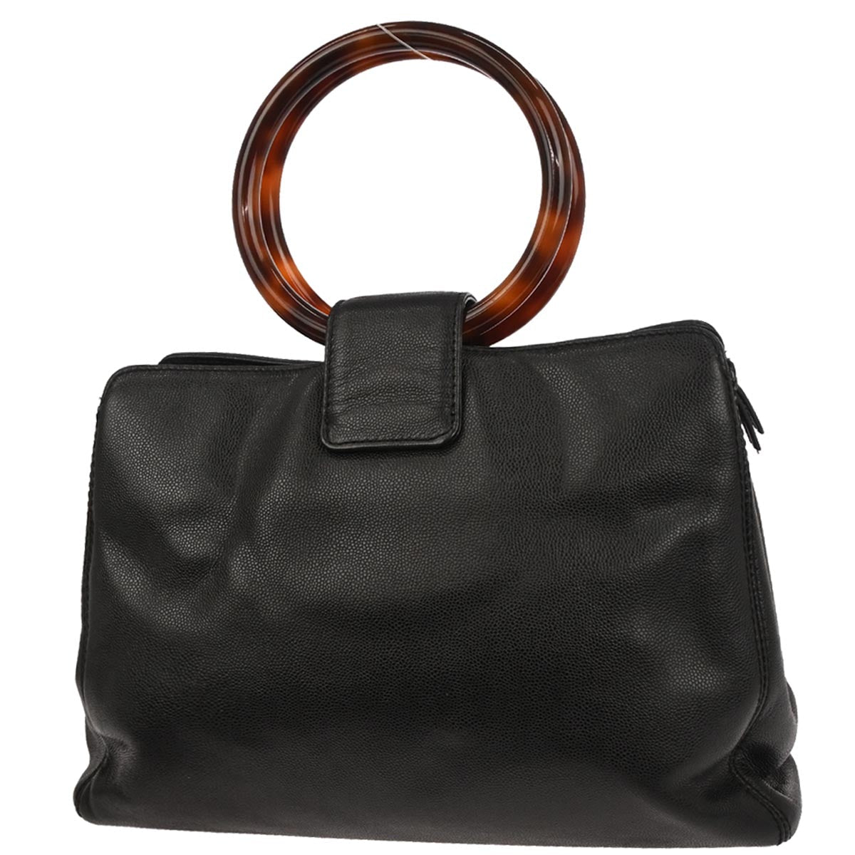 Chanel 1997-1999 Black Caviar Skin Handbag