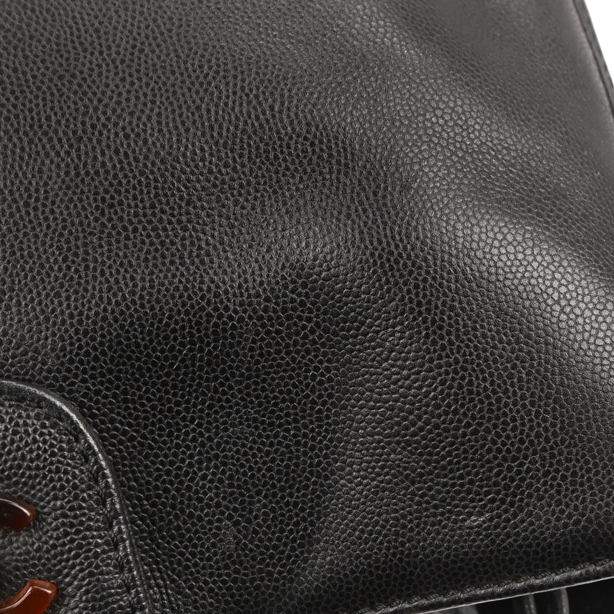 Chanel 1997-1999 Black Caviar Skin Handbag