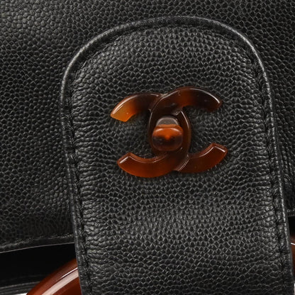 Chanel 1997-1999 Black Caviar Skin Handbag