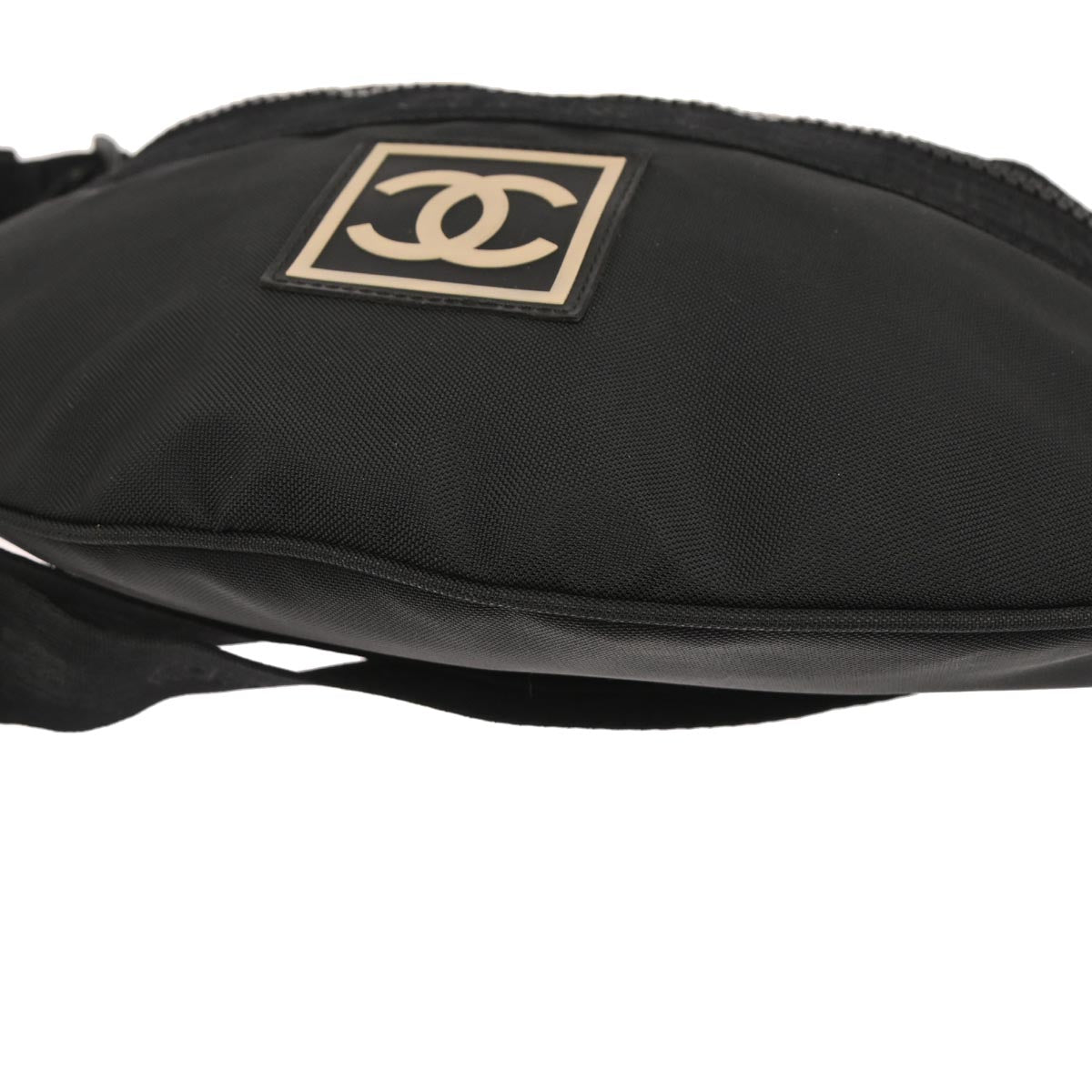 Chanel 2002-2003 Black Canvas Sport Line Waist Bum Bag