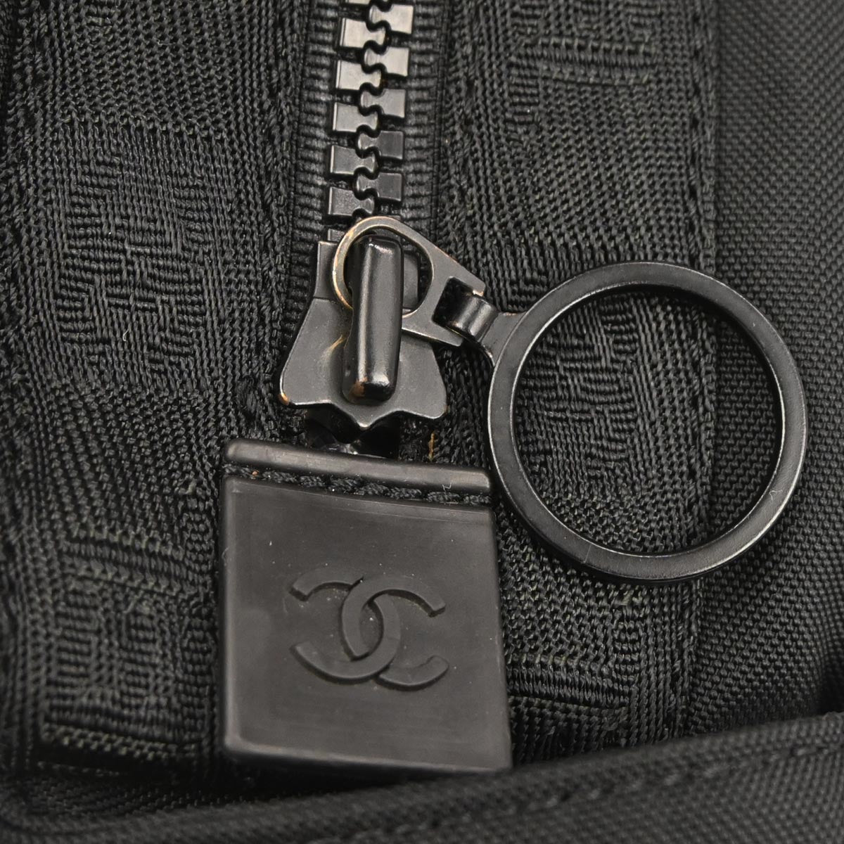 Chanel 2002-2003 Black Canvas Sport Line Waist Bum Bag