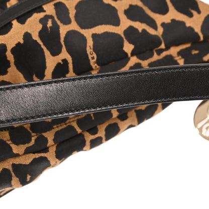Fendi Black Brown Leopard Print Handbag