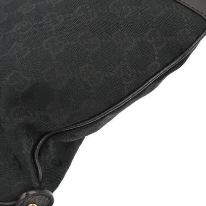 Gucci Black Canvas GG Hobo Handbag