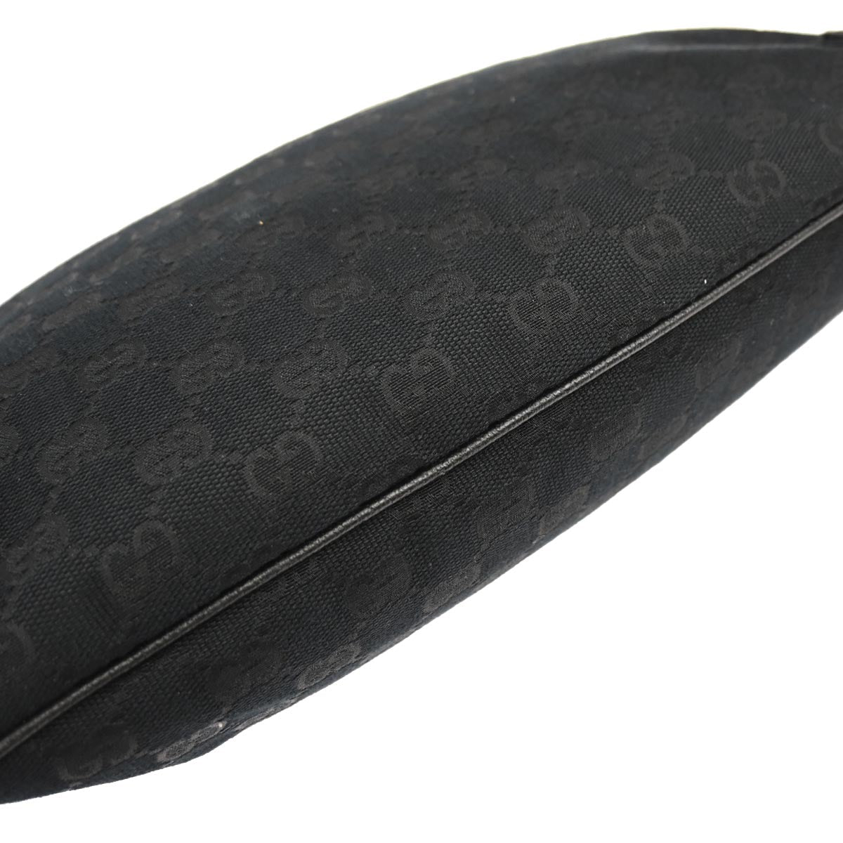 Gucci Black Canvas GG Hobo Handbag