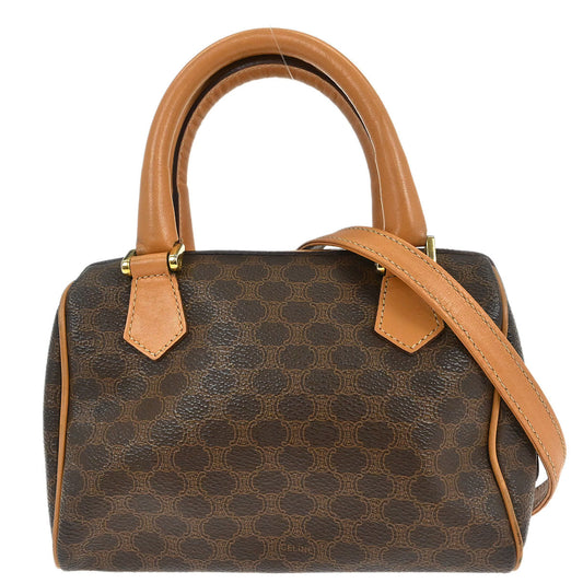 Celine Brown Macadam 2way Shoulder Handbag