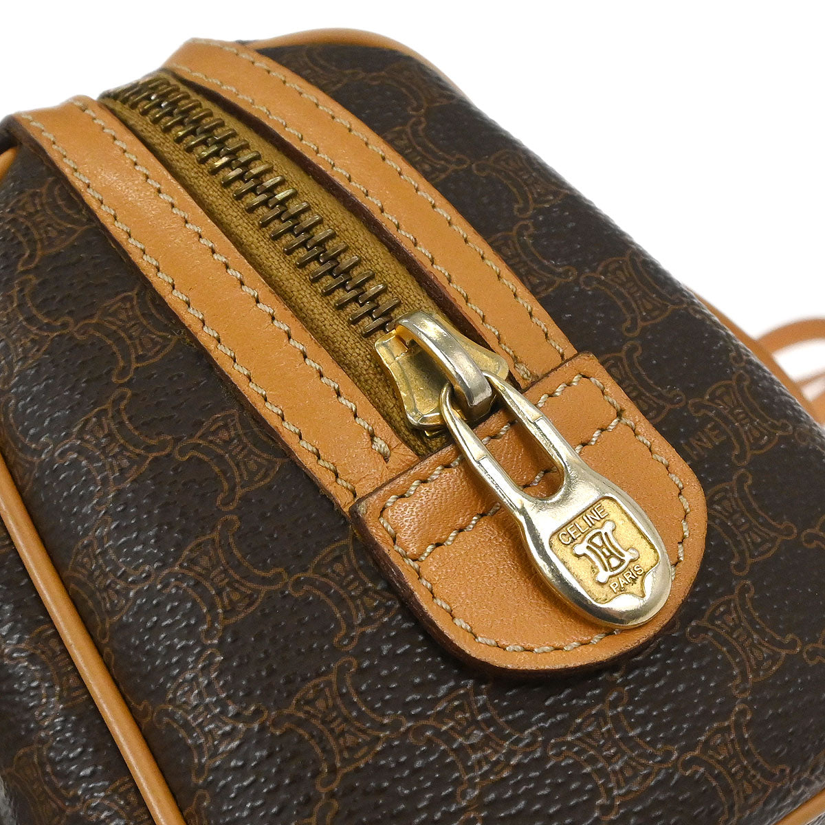 Celine Brown Macadam 2way Shoulder Handbag