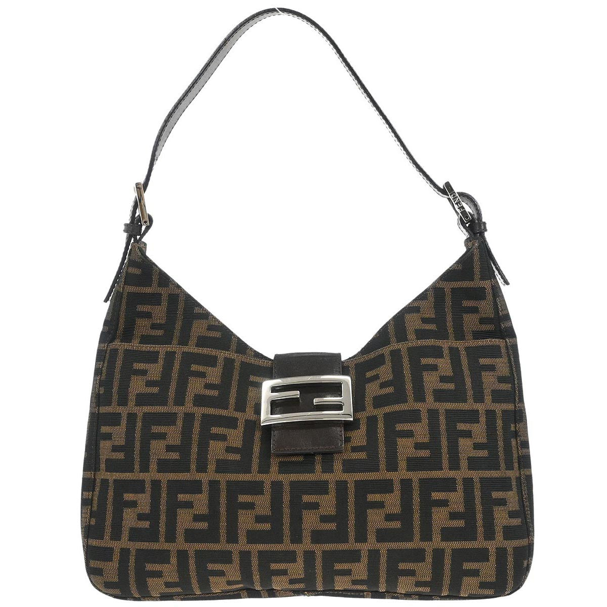 Fendi Brown Canvas Zucca Handbag