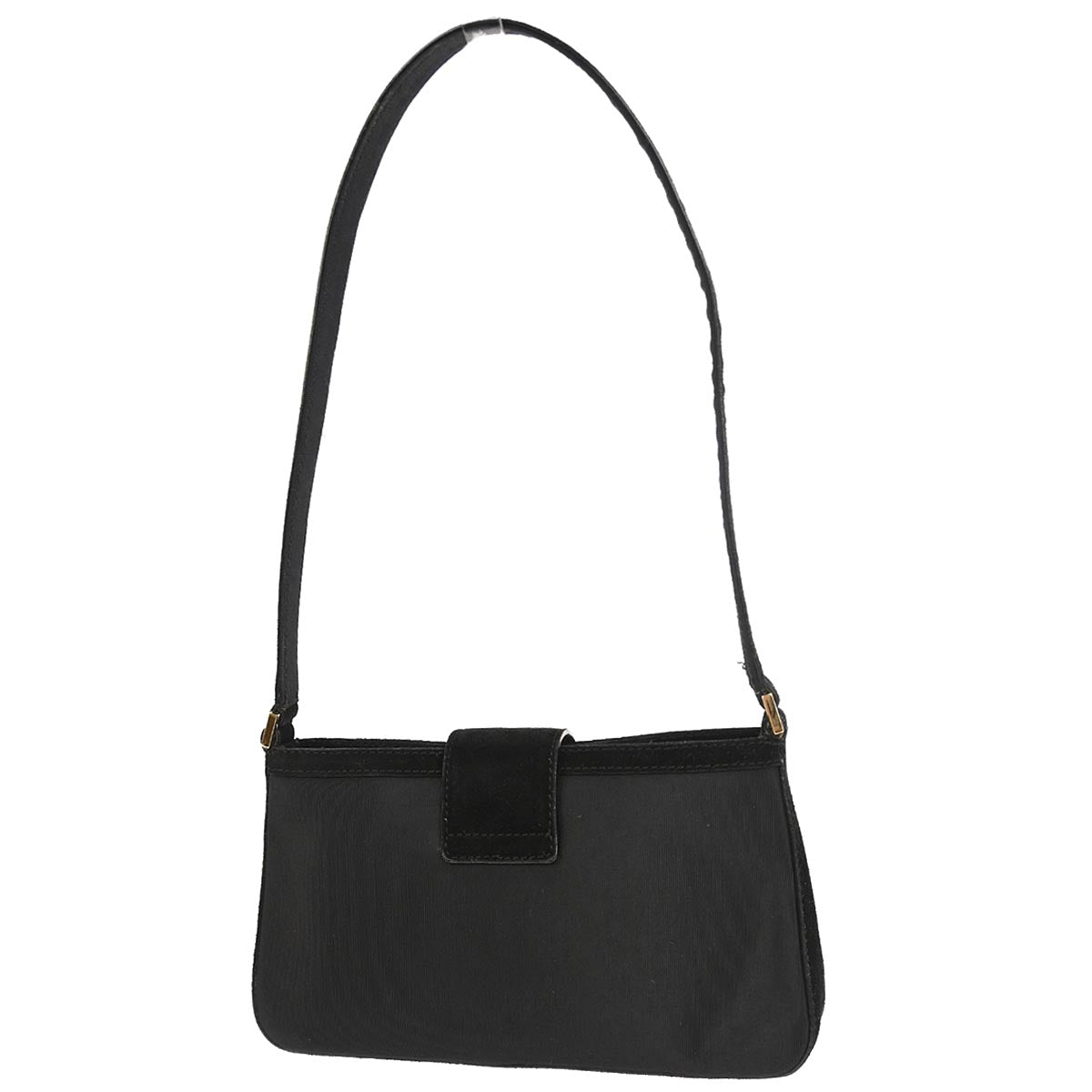 Salvatore Ferragamo Black Nylon Suede Handbag