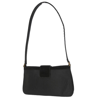 Salvatore Ferragamo Black Nylon Suede Handbag