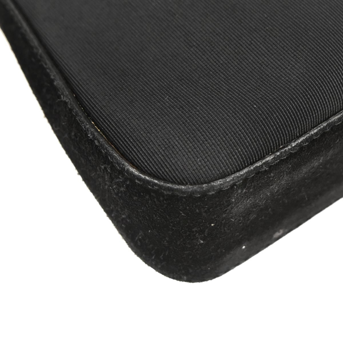 Salvatore Ferragamo Black Nylon Suede Handbag