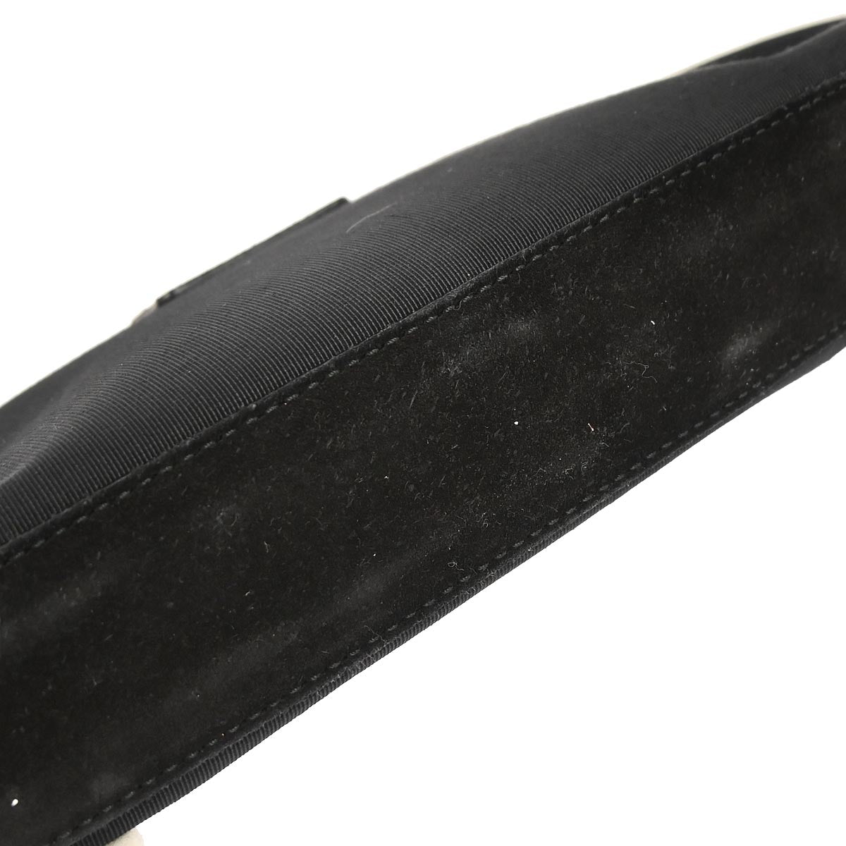 Salvatore Ferragamo Black Nylon Suede Handbag