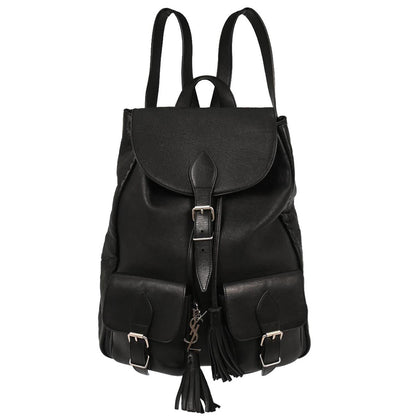 Saint Laurent Black Fringe Festival Backpack