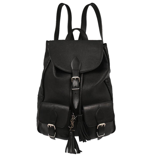 Saint Laurent Black Fringe Festival Backpack